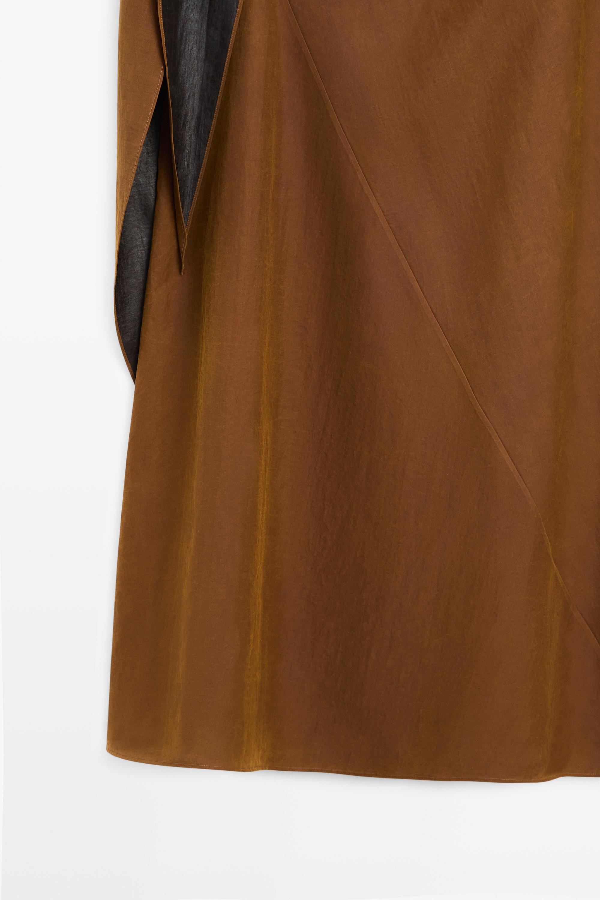 Midi skirt with pareo tie detail